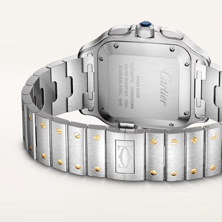 Orologio in acciaio e oro giallo Santos de Cartier Cartier