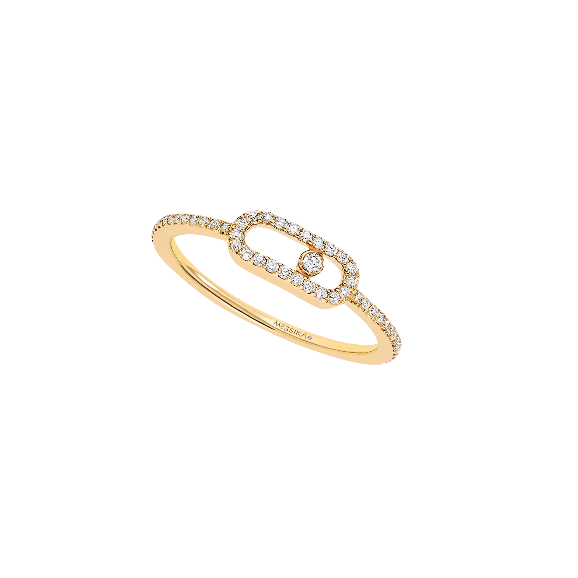 Ring in yellow gold Move Uno Pavé Ring Messika