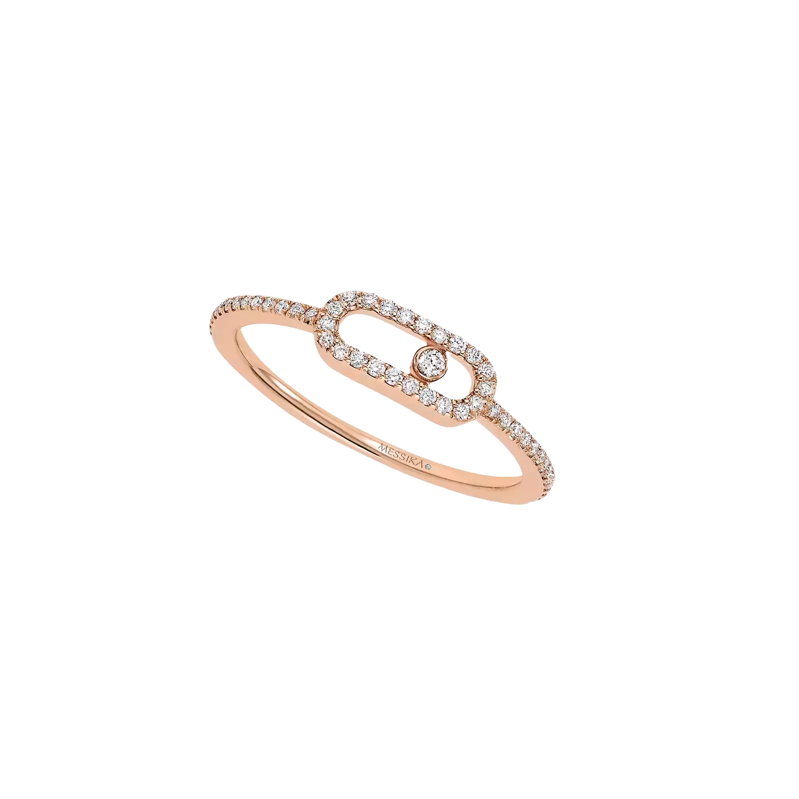Ring in rose gold Move Ube Pavé Ring Messika