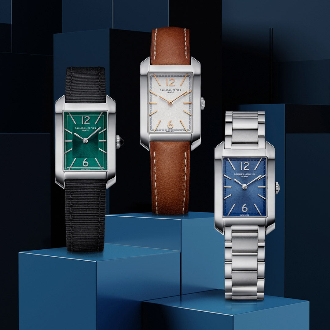 Watch in steel Hampton Baume et mercier