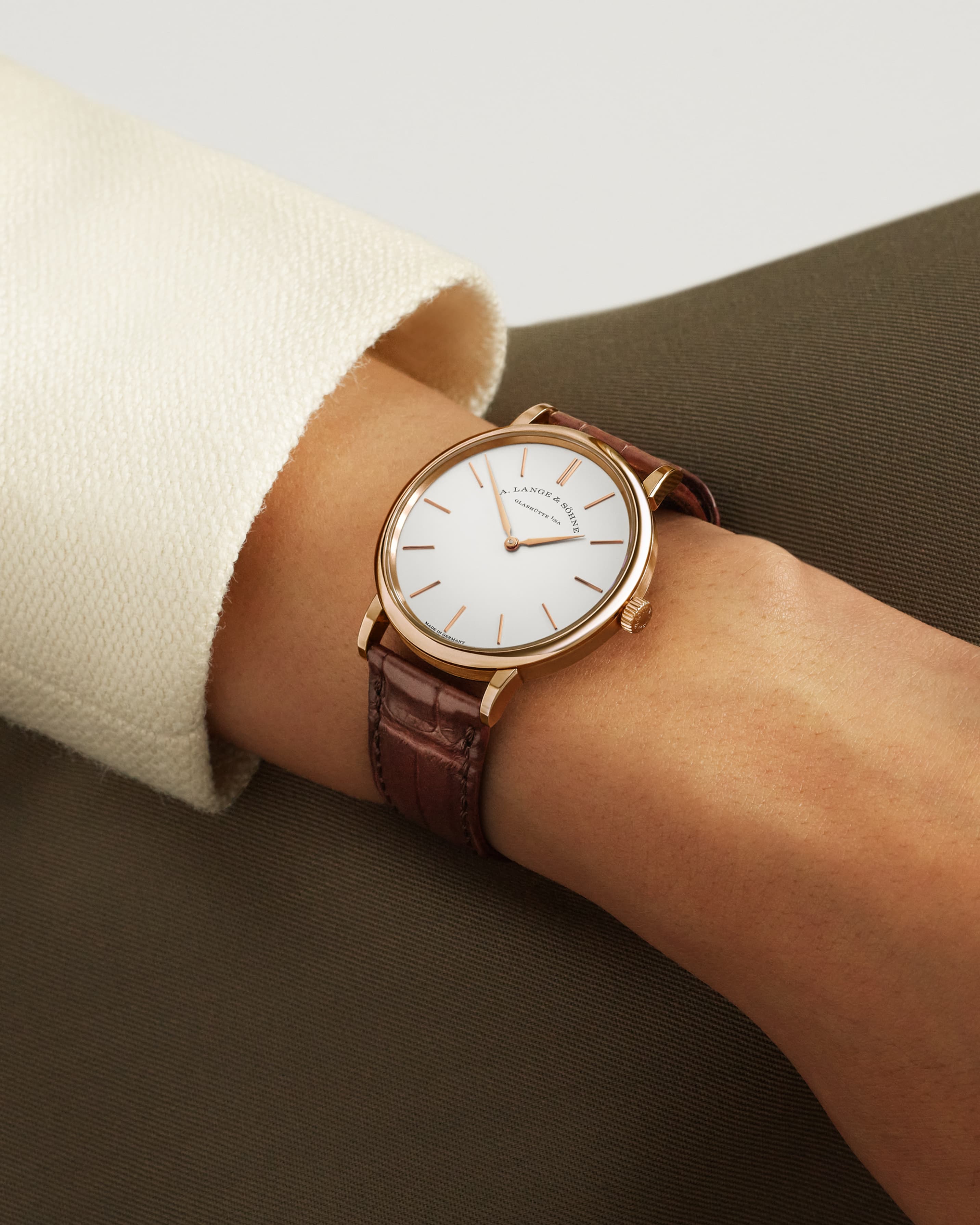 Orologio in oro rosa Saxonia Thin A lange soehne