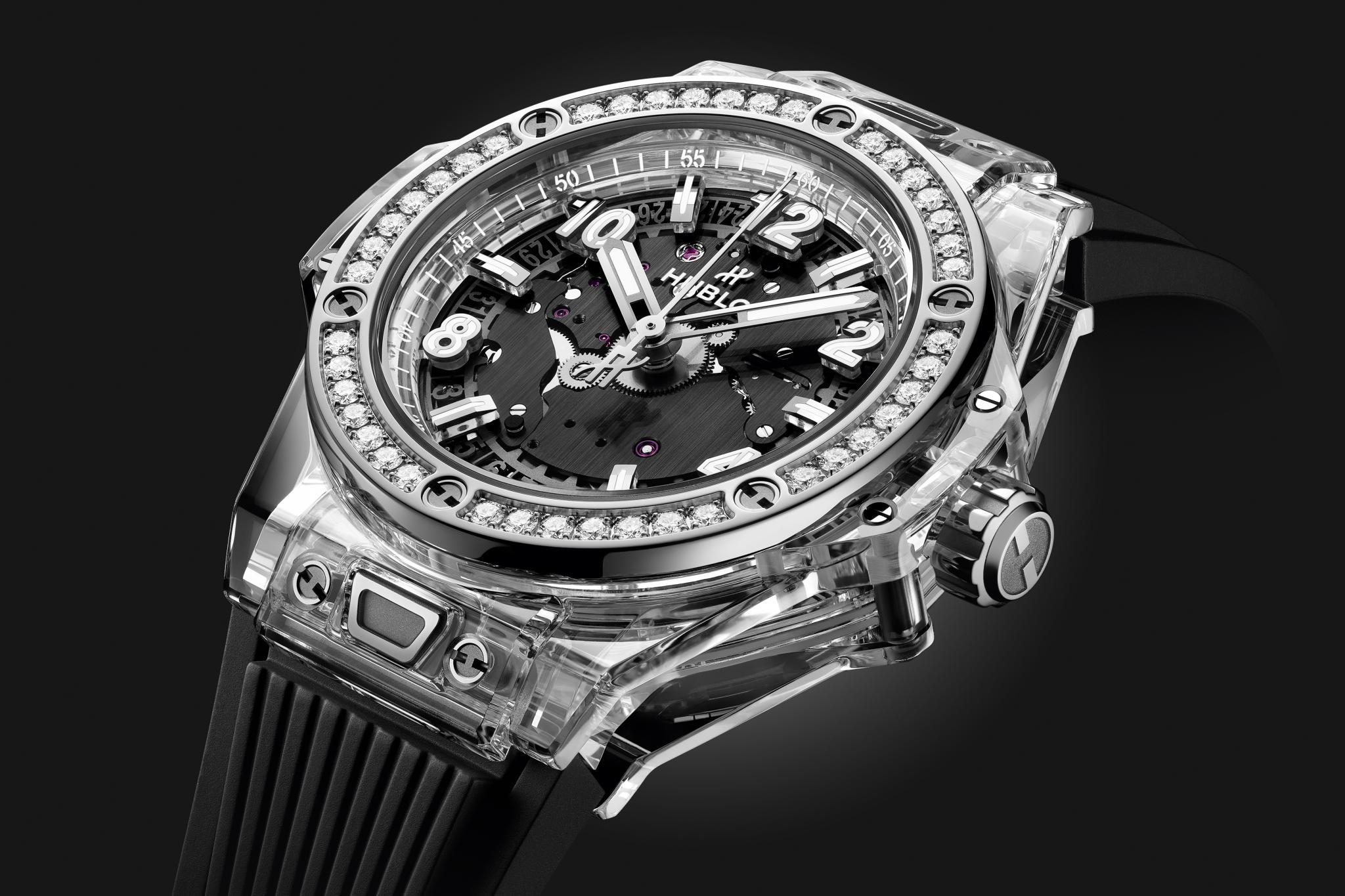 Orologio in zaffiro Big Bang One Click Sapphire Diamonds Hublot