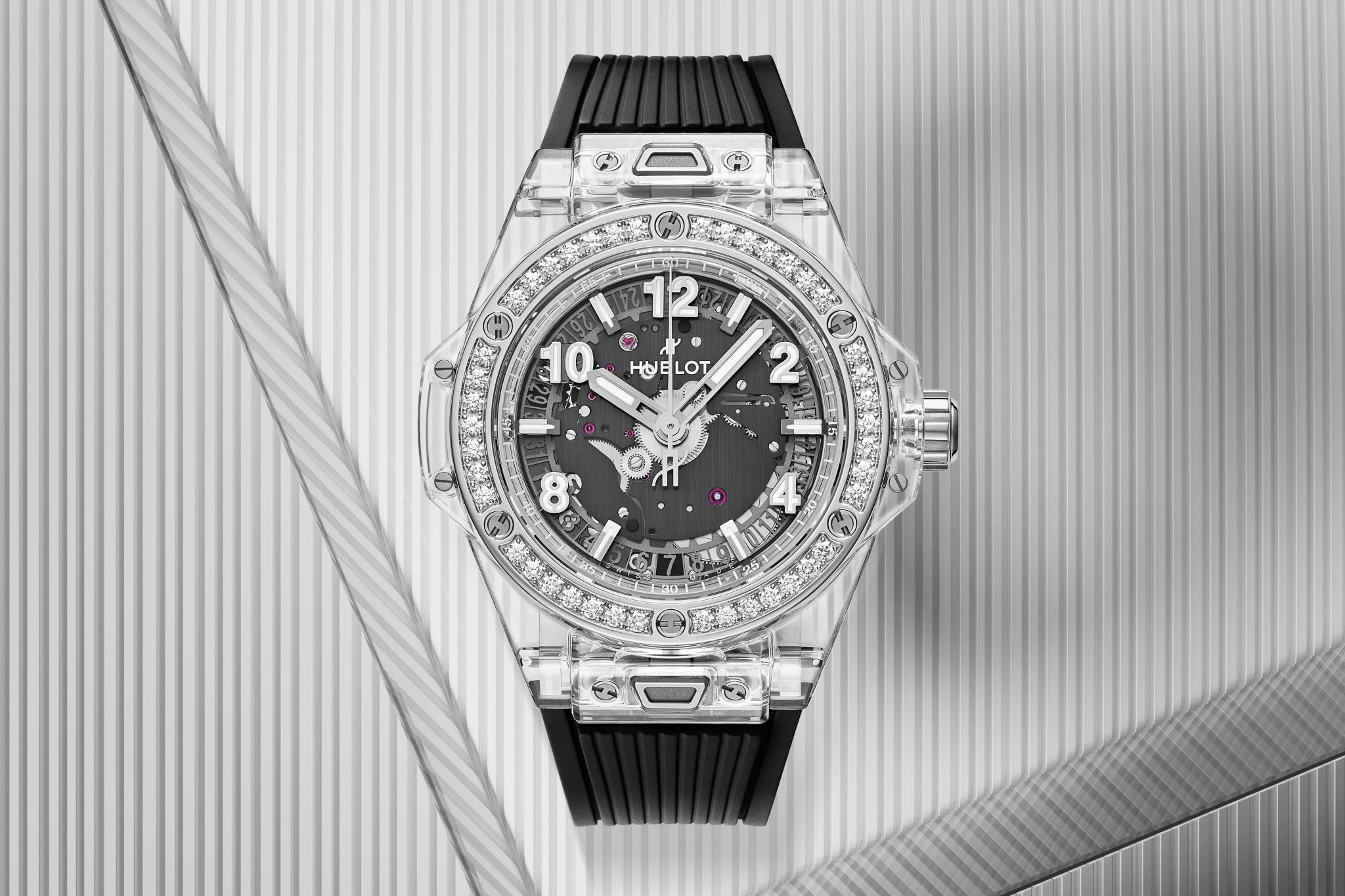 Orologio in zaffiro Big Bang One Click Sapphire Diamonds Hublot