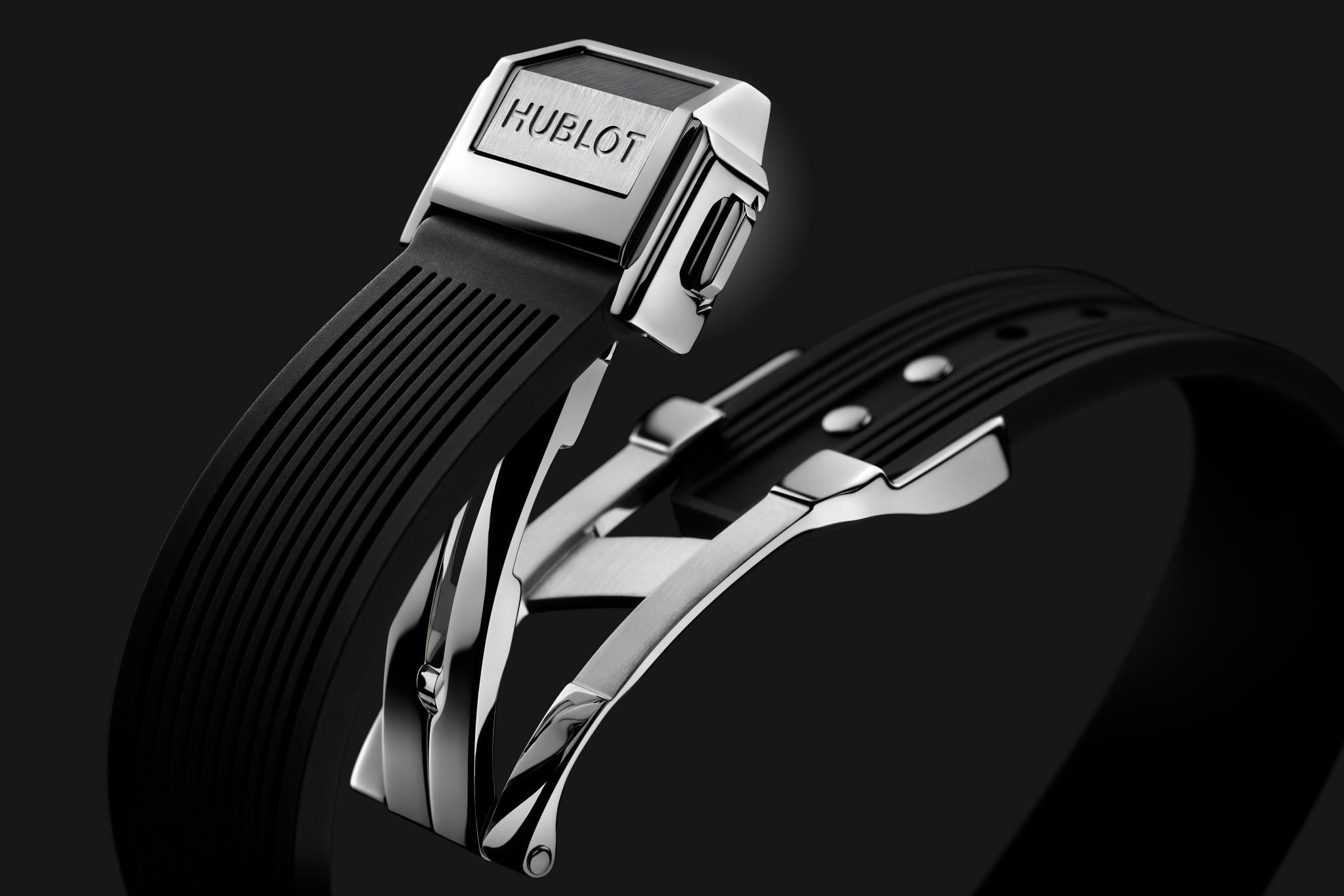 Watch in steel Big Bang One Click Steel Diamonds Hublot