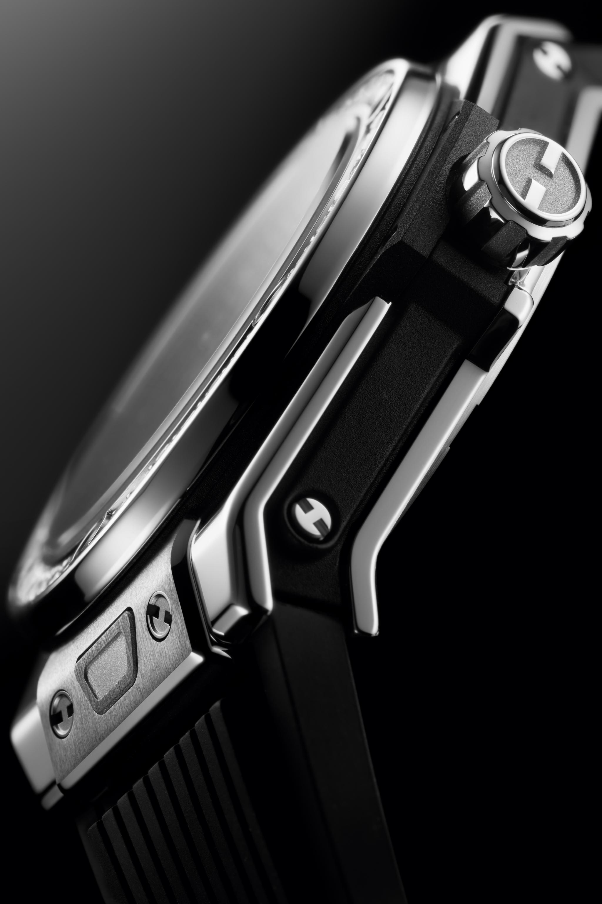 Watch in steel Big Bang One Click Steel Diamonds Hublot