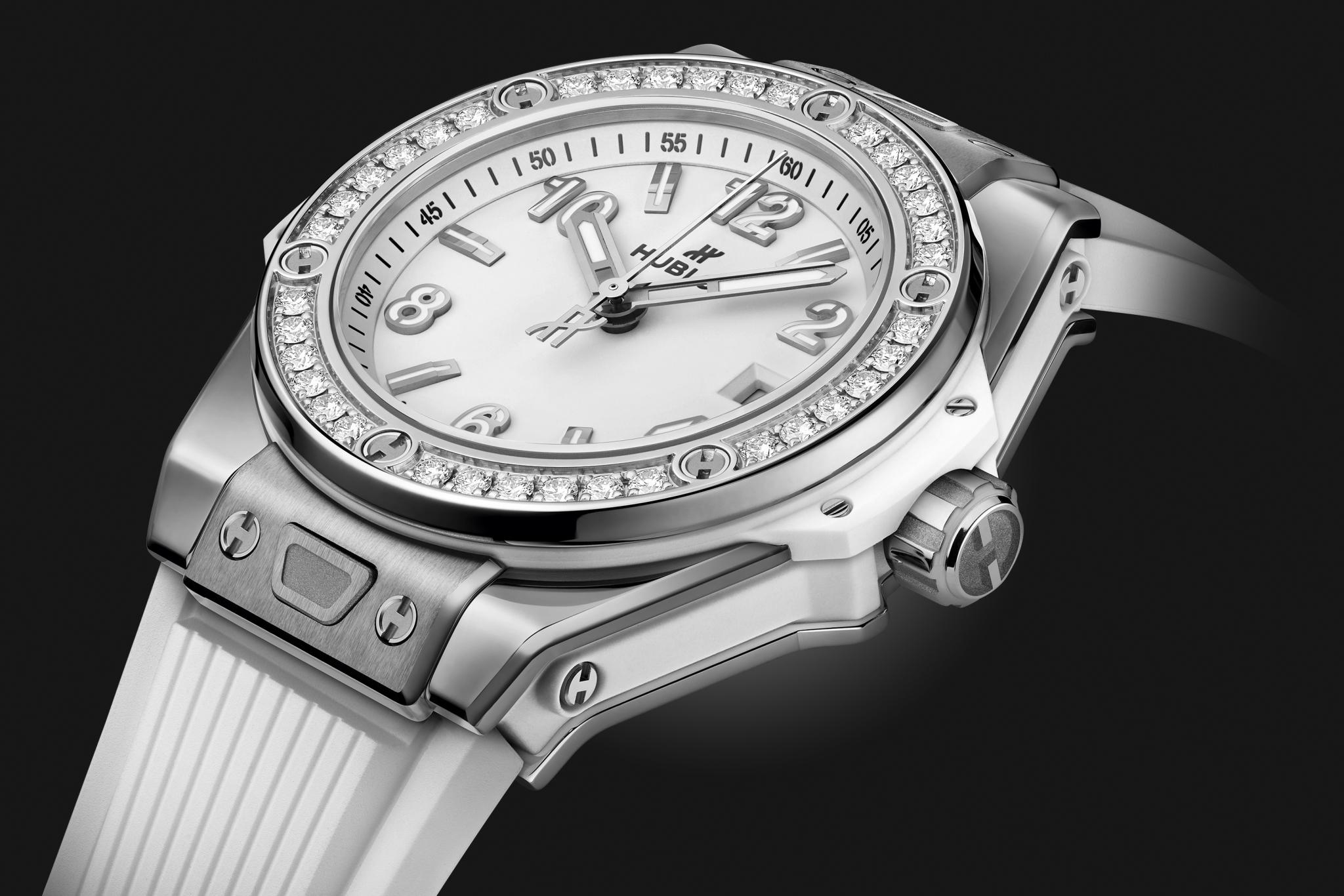 Orologio in acciaio Big Bang One Click Steel White Diamonds Hublot