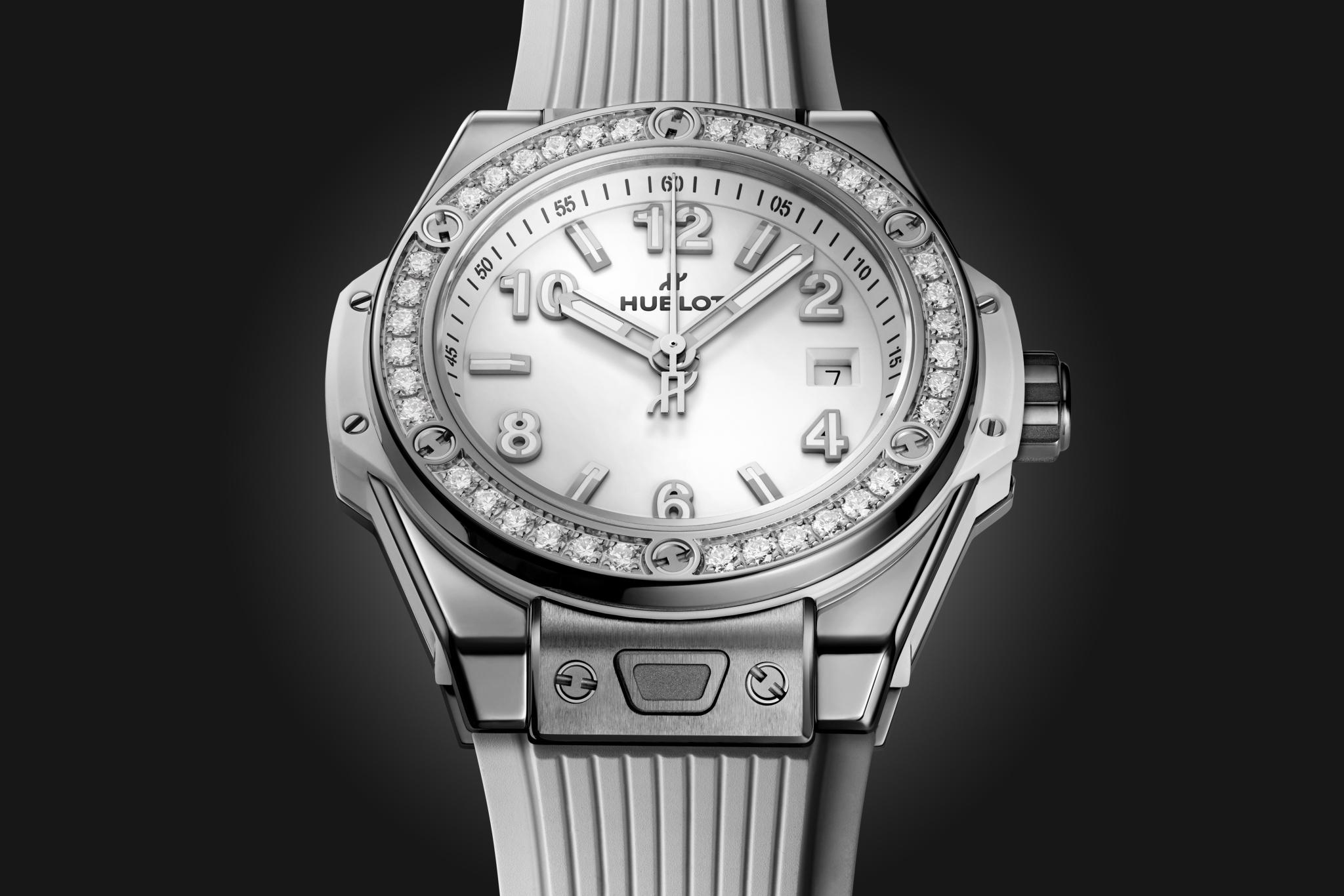 Watch in steel Big Bang One Click Steel White Diamonds Hublot
