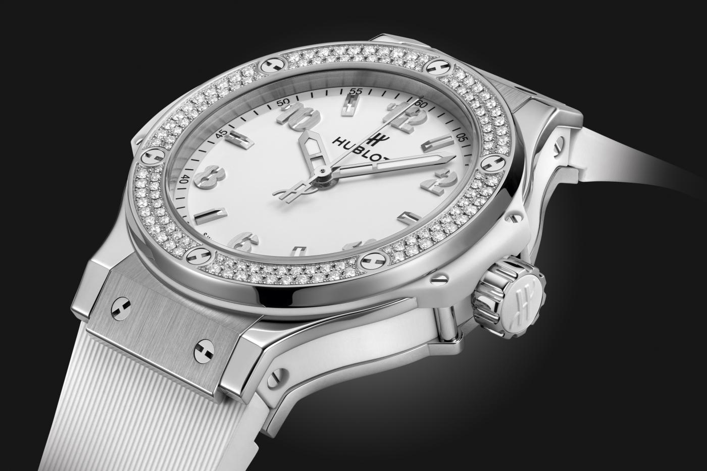 Orologio in acciaio Big Bang Steel White Diamonds Hublot