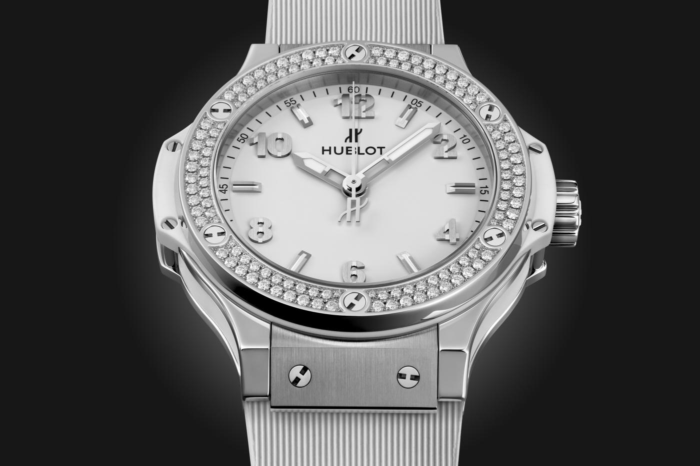 Orologio in acciaio Big Bang Steel White Diamonds Hublot