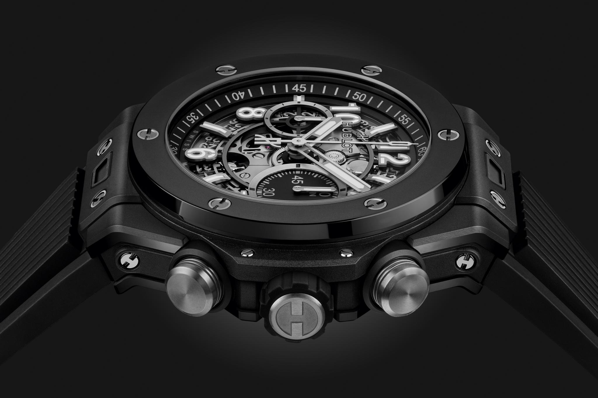 Watch in ceramics Big Bang Unico Black Magic Hublot