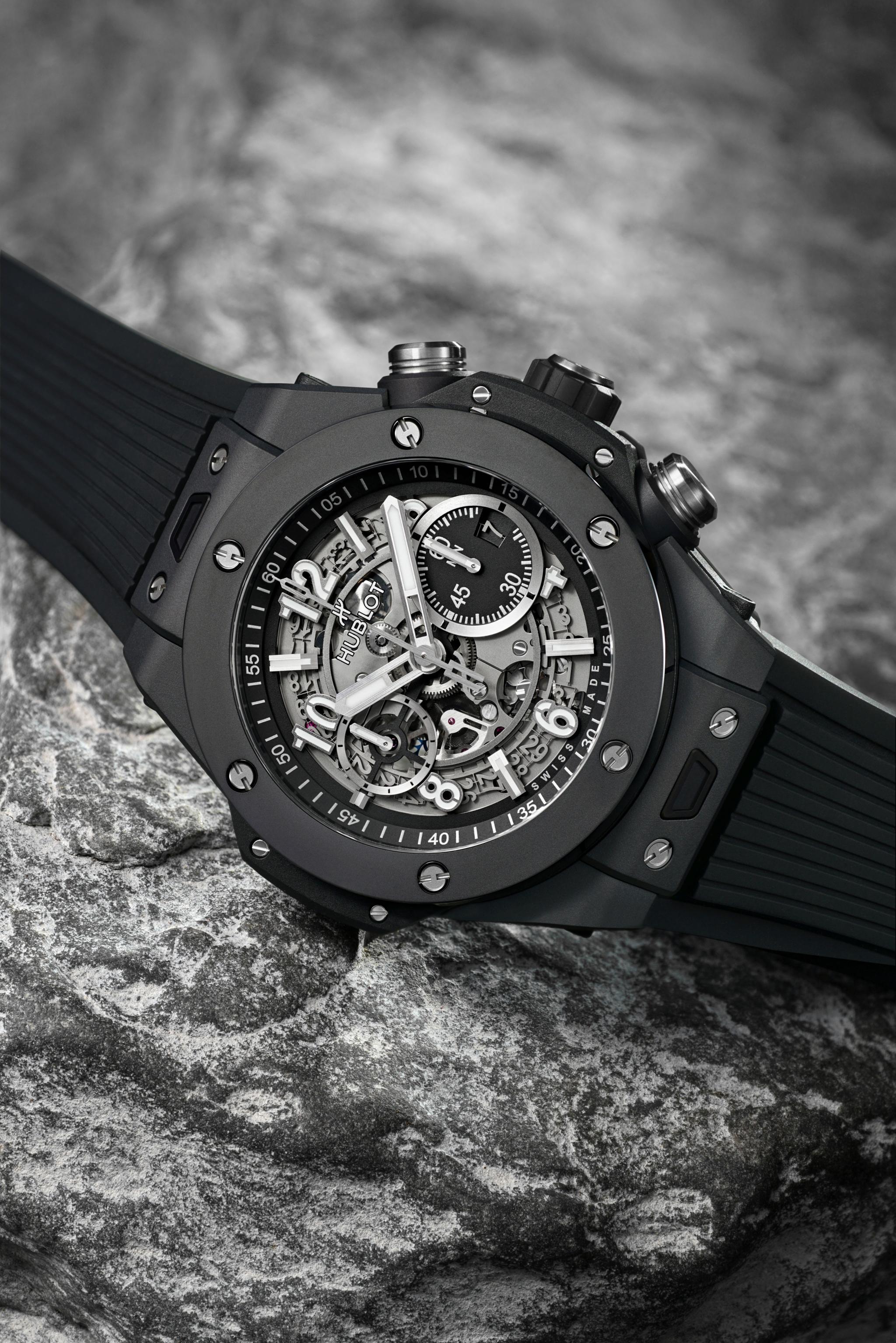 Watch in ceramics Big Bang Unico Black Magic Hublot