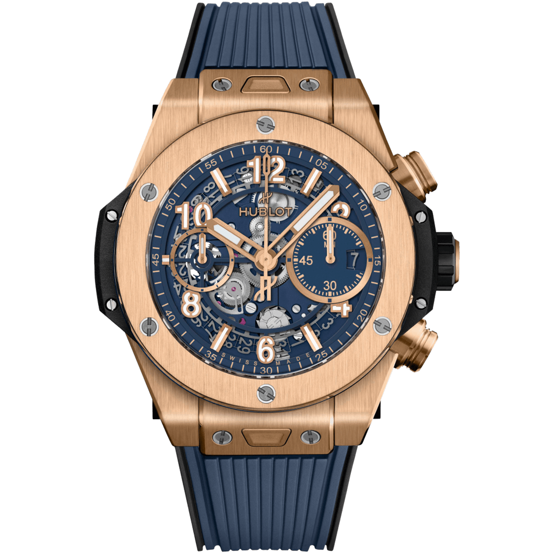 Watch in rose gold Big Bang Unico King Gold Blue Hublot