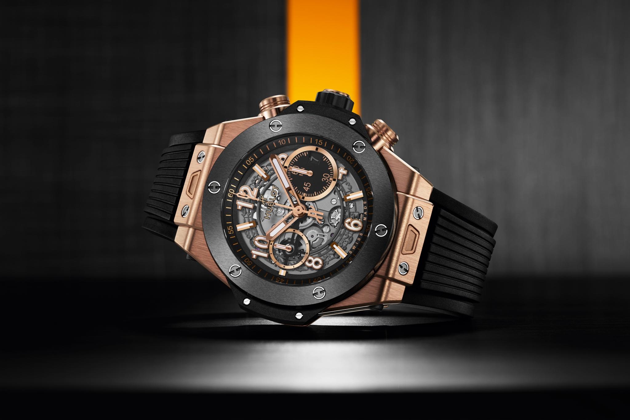 Orologio in oro rosa Big Bang Unico King Gold Ceramic Hublot