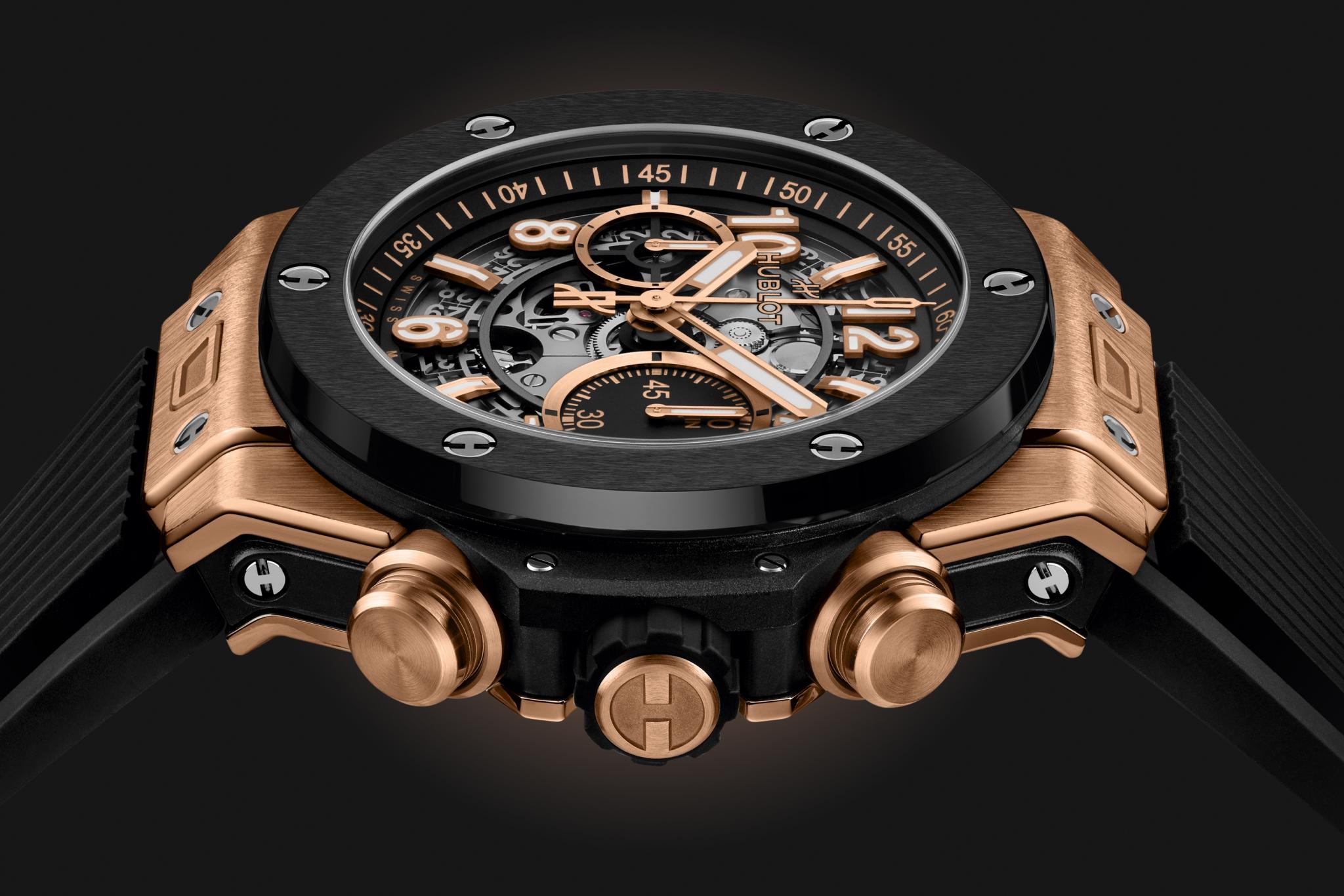 Orologio in oro rosa Big Bang Unico King Gold Ceramic Hublot