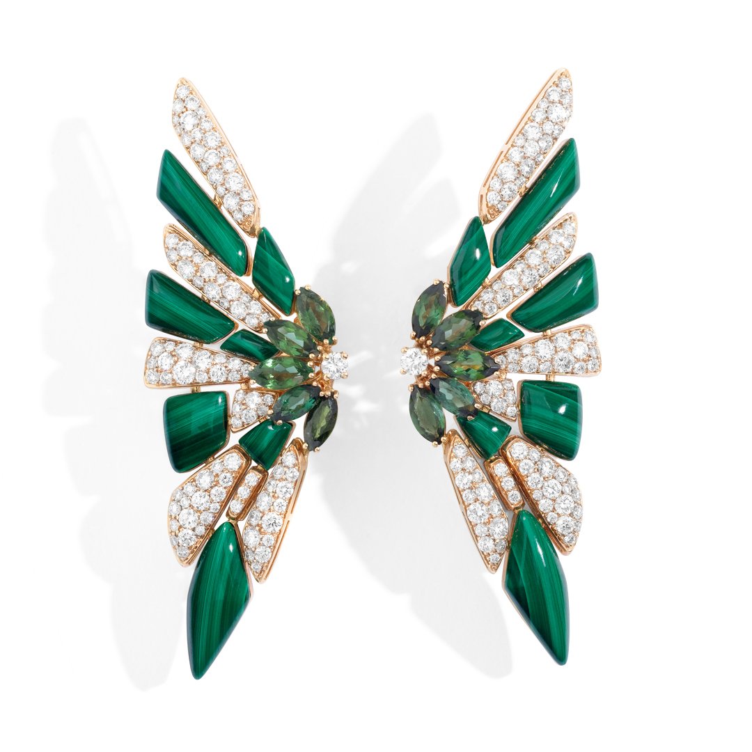 Gioiello in oro rosa Orecchini Déco Palmiero