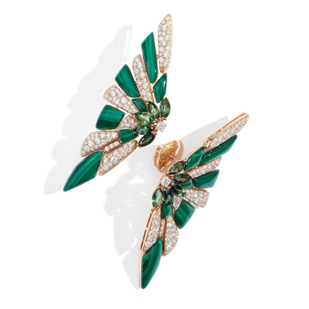 Earrings in rose gold Déco Earrings Palmiero