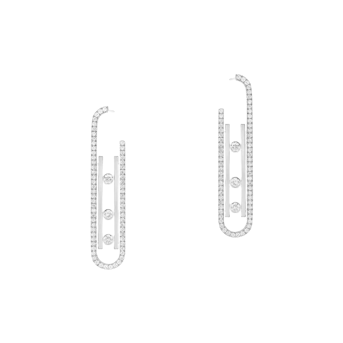 Earrings in white gold Move 10th SM Earrings Messika