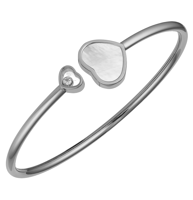 Gioiello in oro bianco Bracciale Happy Hearts Chopard