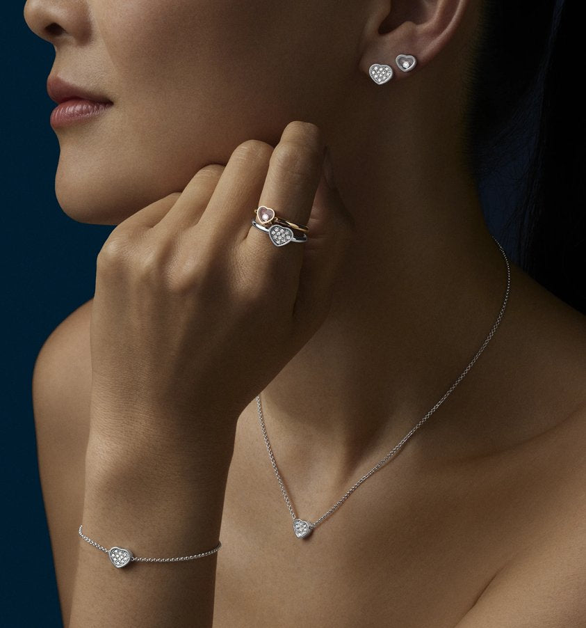 Gioiello in oro bianco Bracciale My Happy Hearts Chopard