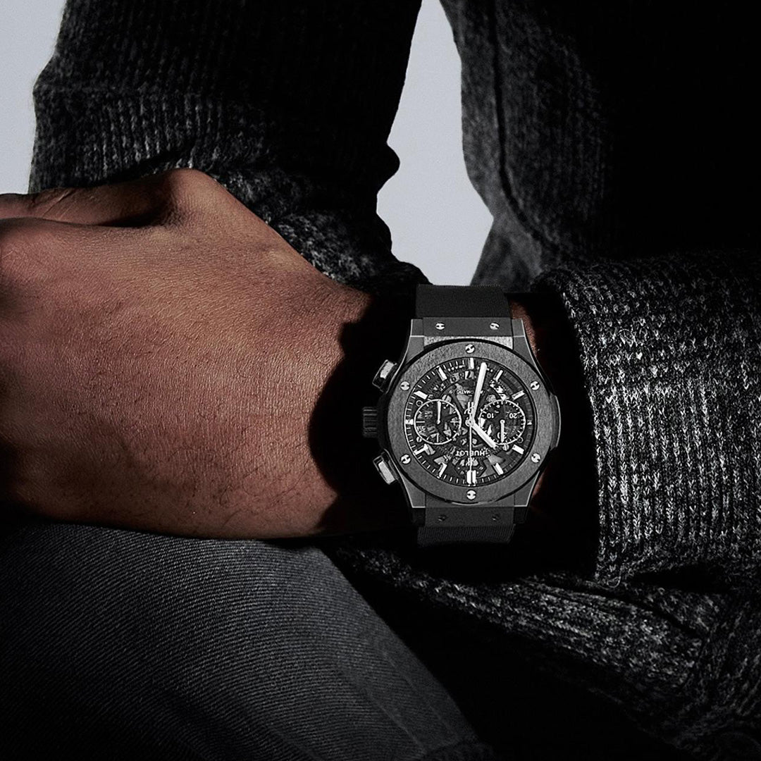 Watch in titanium Classic Fusion Aerofusion Black Magic Hublot