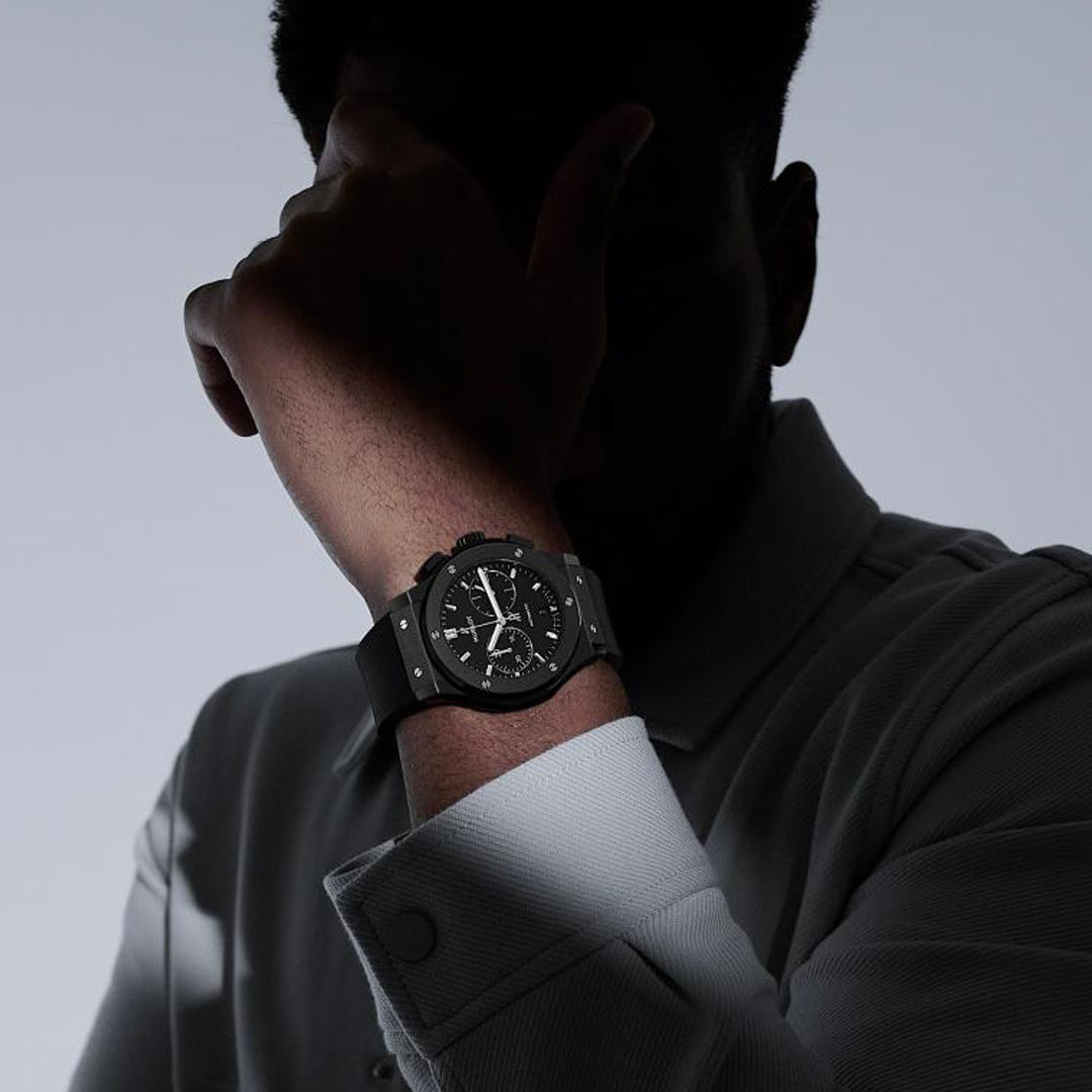 Orologio in acciaio Classic Fusion Black Magic Hublot