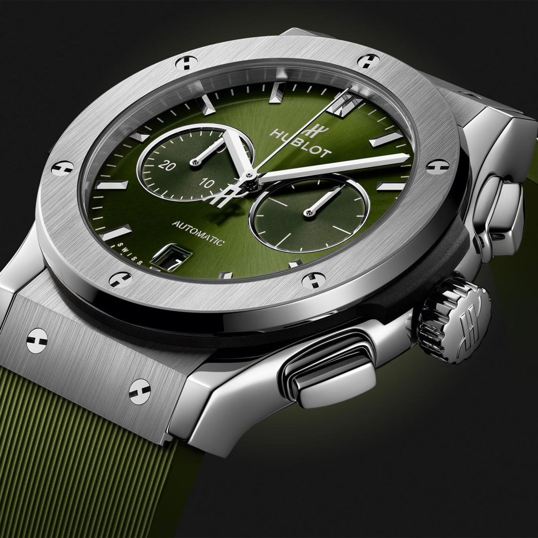 Watch in titanium Classic Fusion Chronograph Titanium Gree Hublot