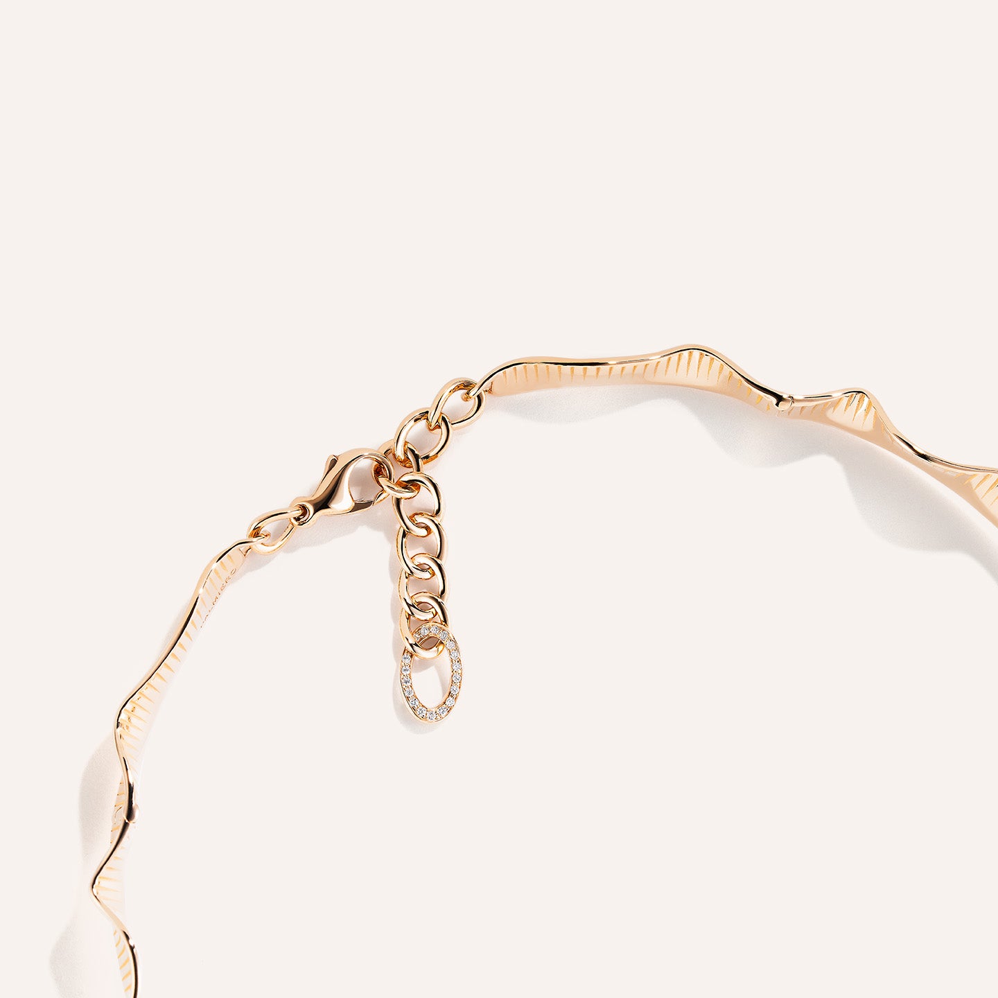 Gioiello in oro bianco e oro rosa Mini Choker Rays of Sun Palmiero