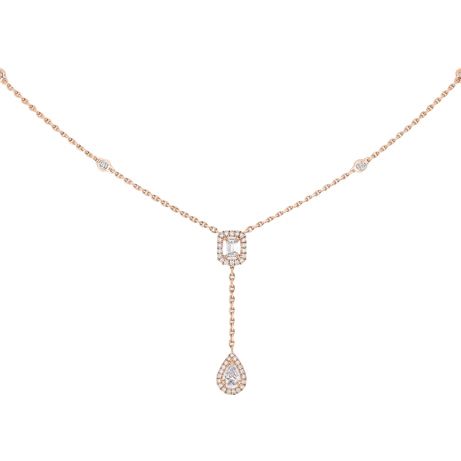 Gioiello in rose gold My Twin Tie Necklace Messika