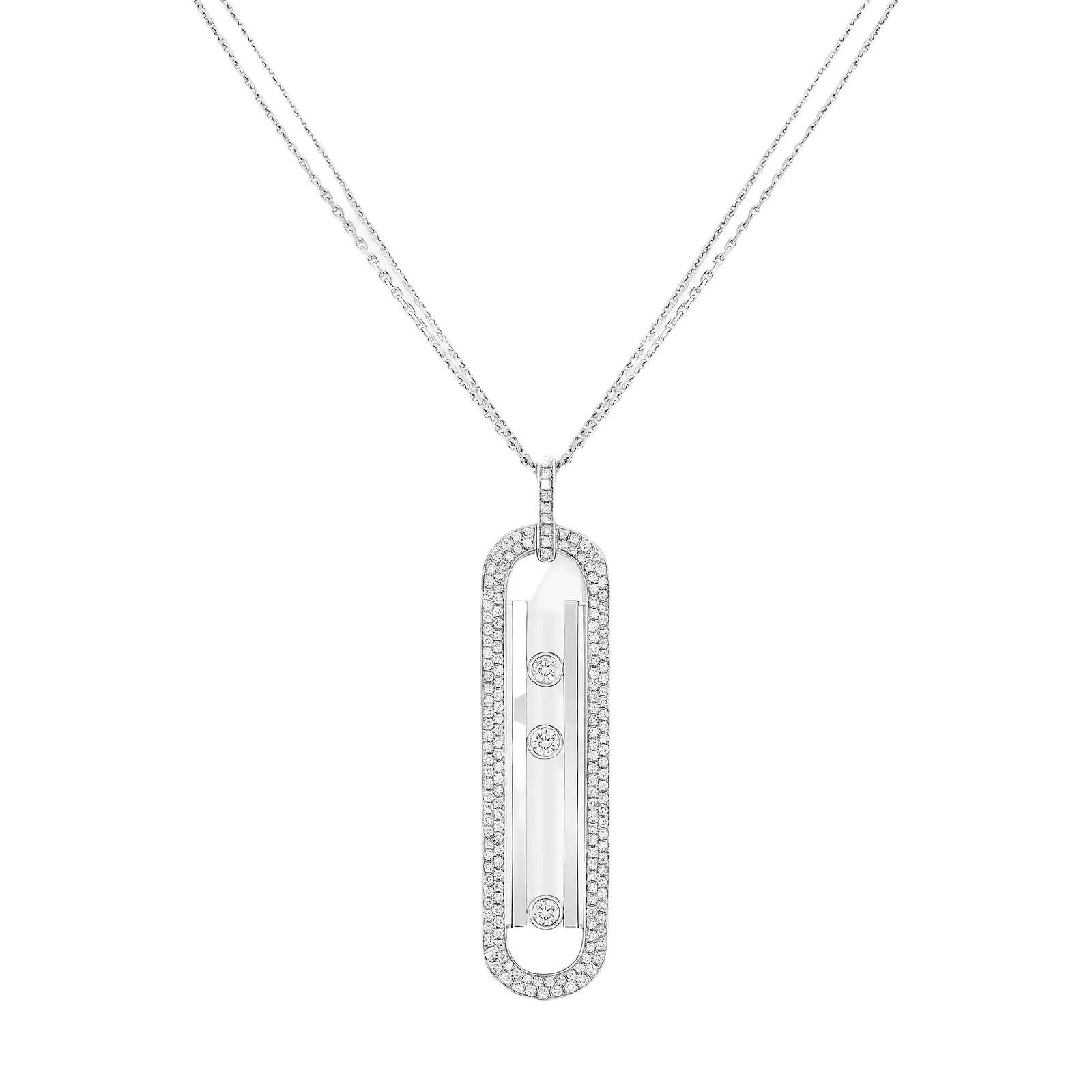 Gioiello in oro bianco Move 10th Anniversary Necklace Messika