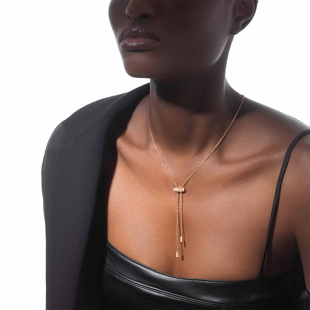 Gioiello in rose gold Moderniste tie necklace Messika