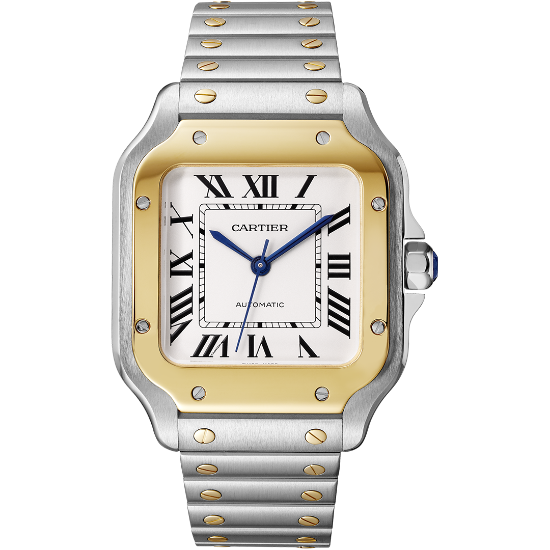 Watch in steel and yellow gold Santos de Cartier Cartier