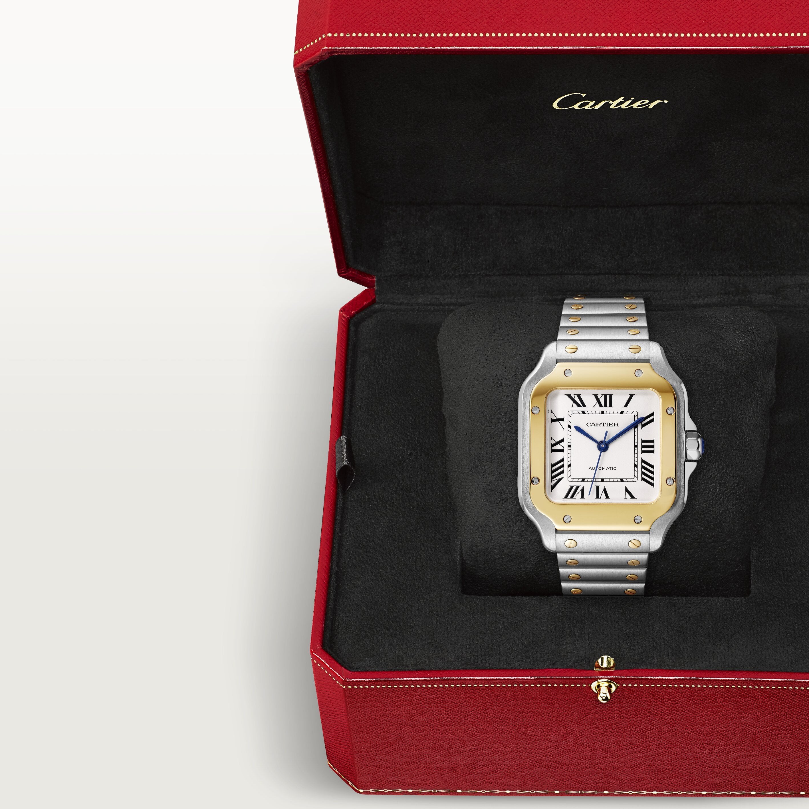 Orologio in acciaio e oro giallo Santos de Cartier Cartier