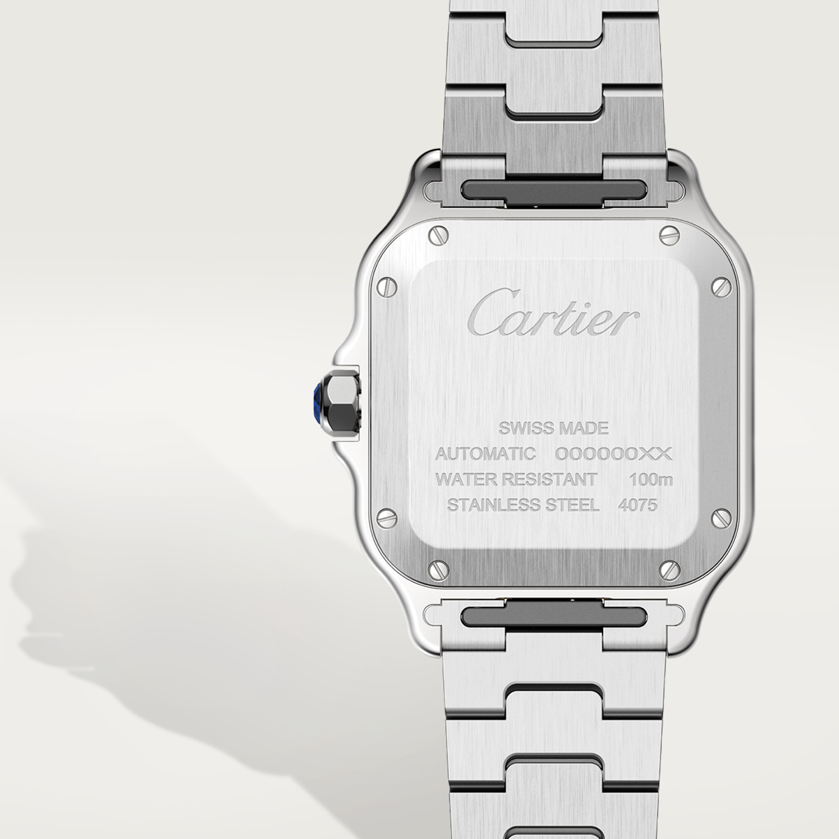 Orologio in acciaio e oro giallo Santos de Cartier Cartier