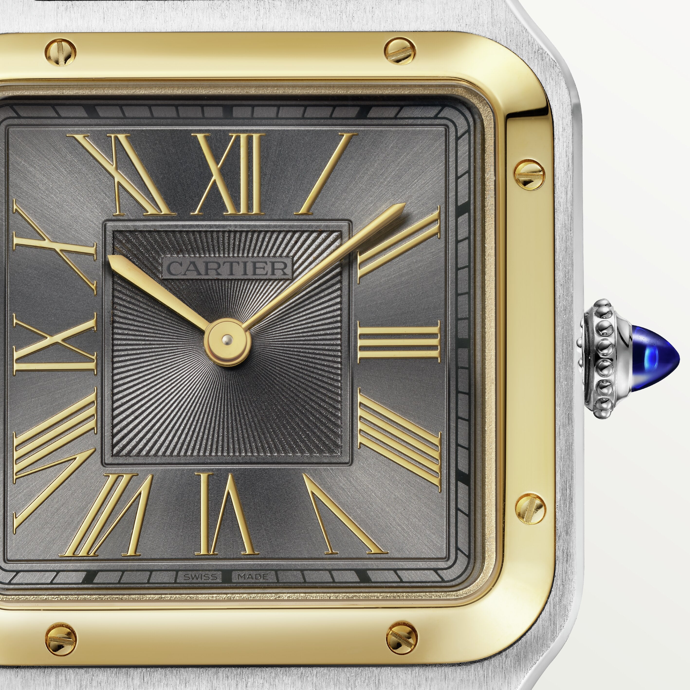 Orologio in acciaio e oro giallo Santos de Cartier Cartier