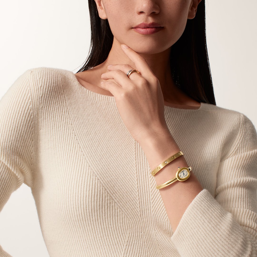 Watch in yellow gold Baignoire de Cartier (size 16) Cartier