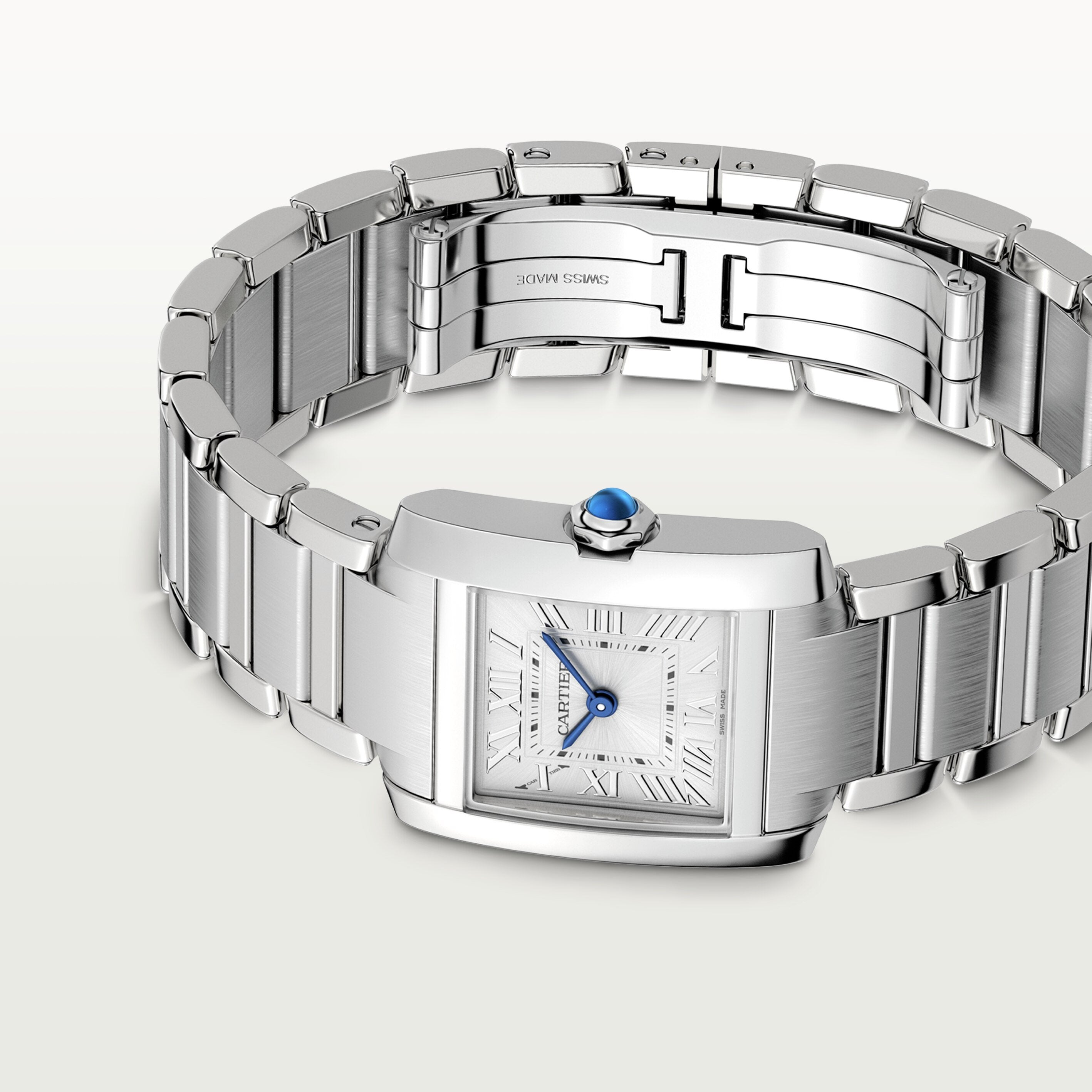 Watch in steel Tank Française Cartier