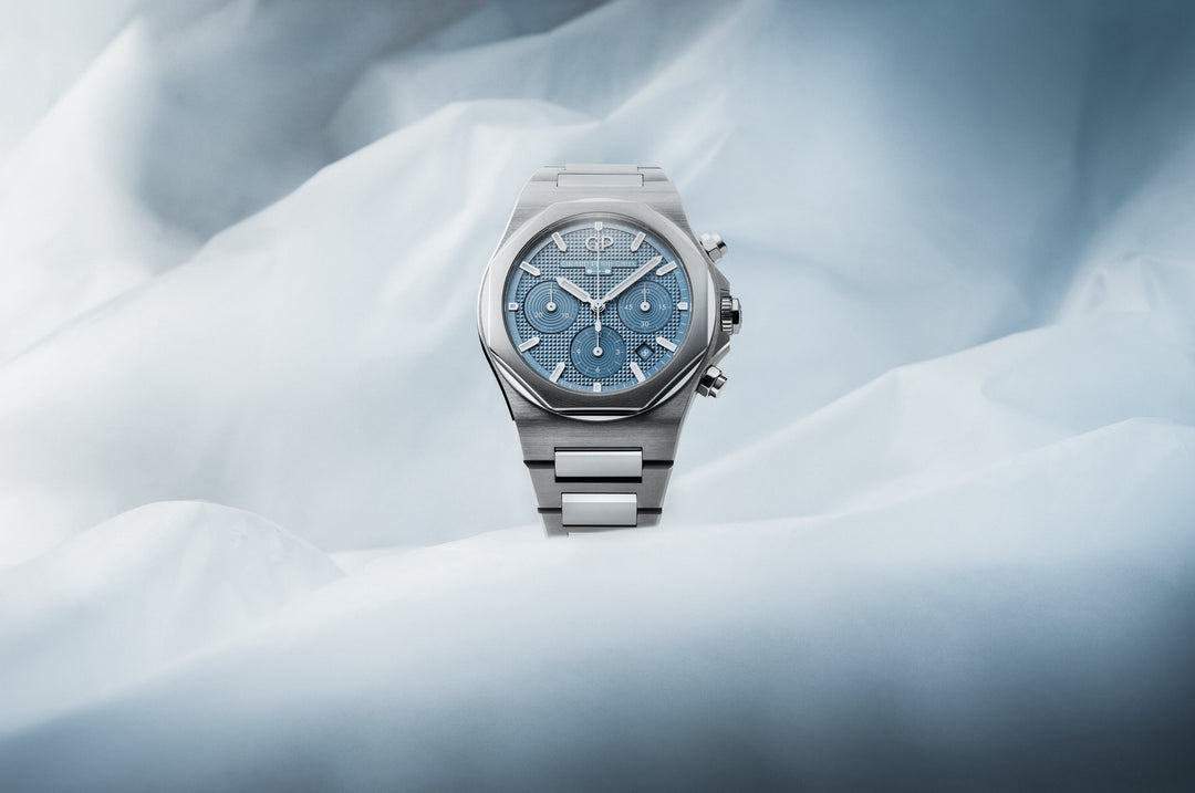 Watch in steel Laureato Chronograph Ice Blue Girard perregaux