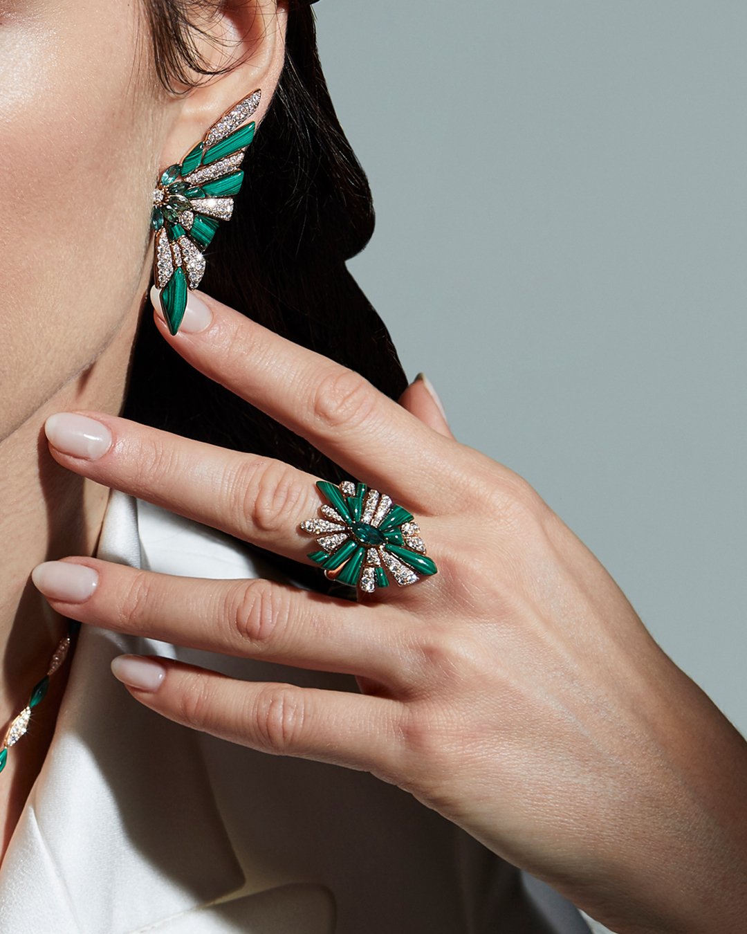 Earrings in rose gold Déco Earrings Palmiero