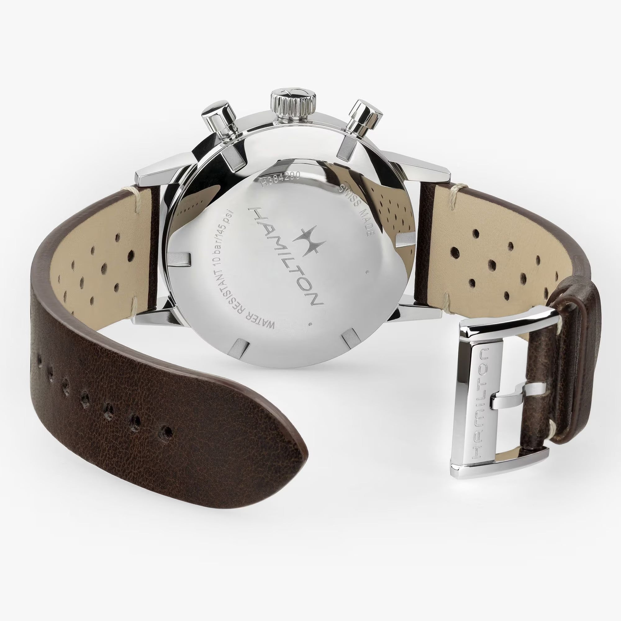 Watch in steel American Classic Intra-Matic Chronograph H Hamilton