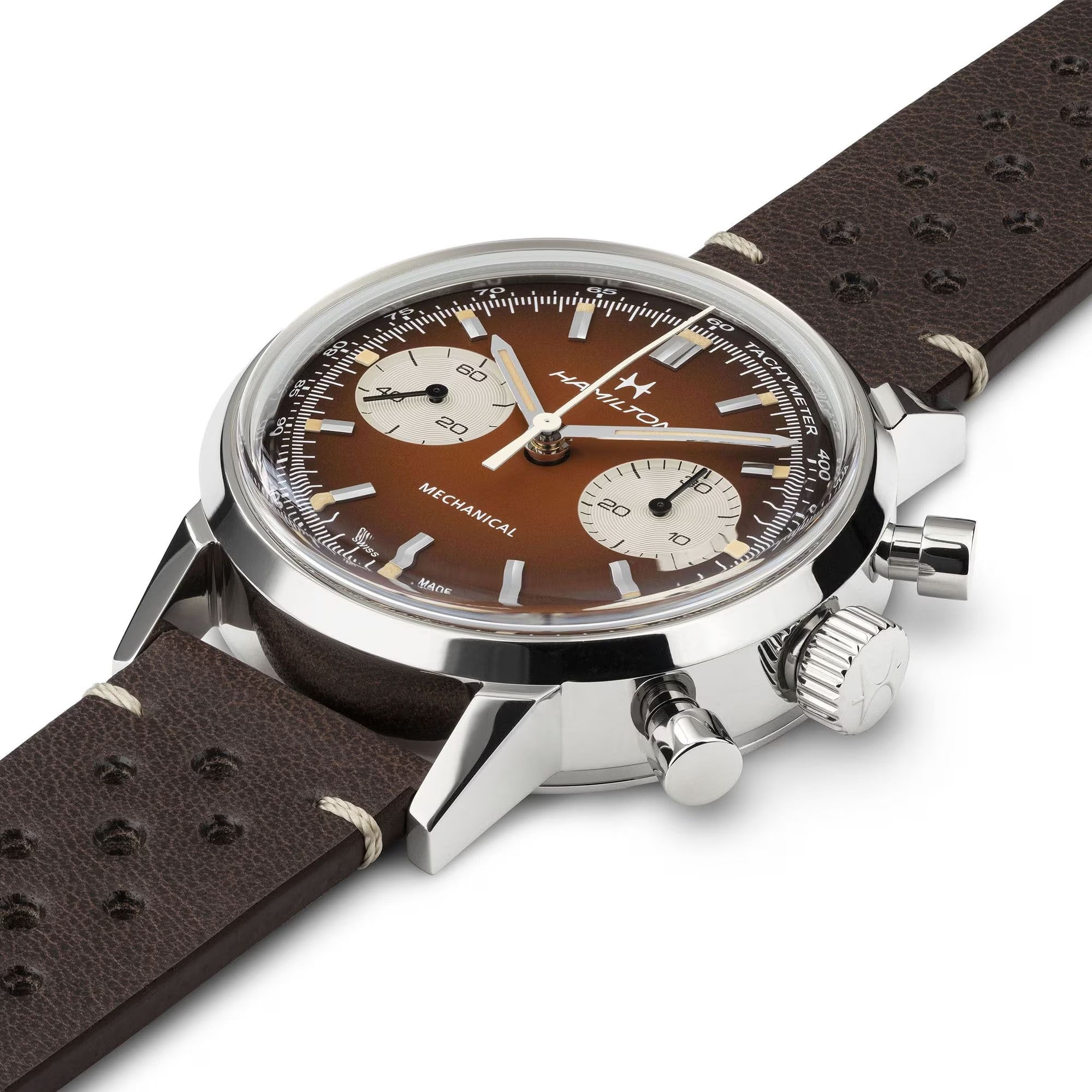 Watch in steel American Classic Intra-Matic Chronograph H Hamilton