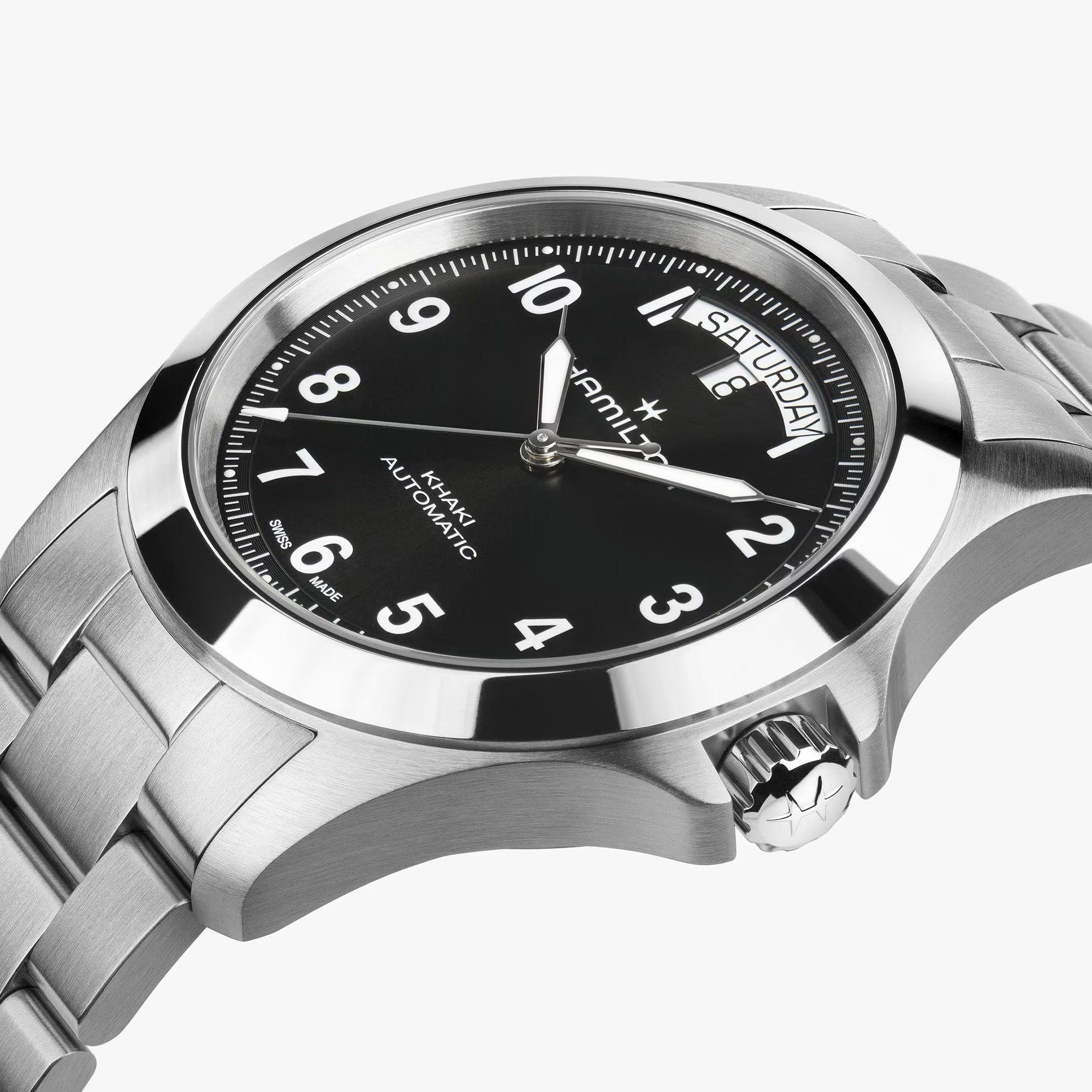 Watch in steel Khaki Field King Day-date Hamilton