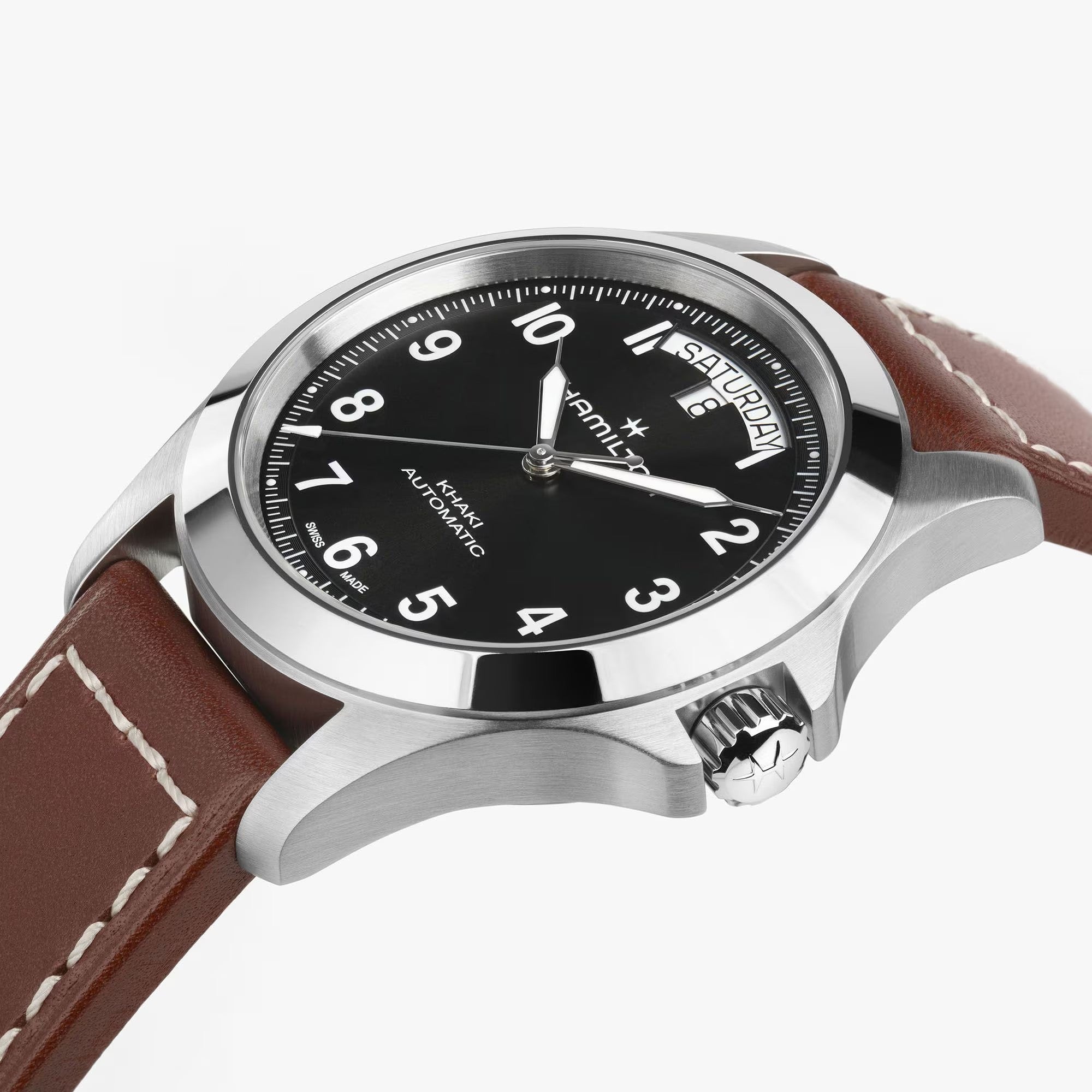 Watch in steel Khaki Field King Day-date Hamilton
