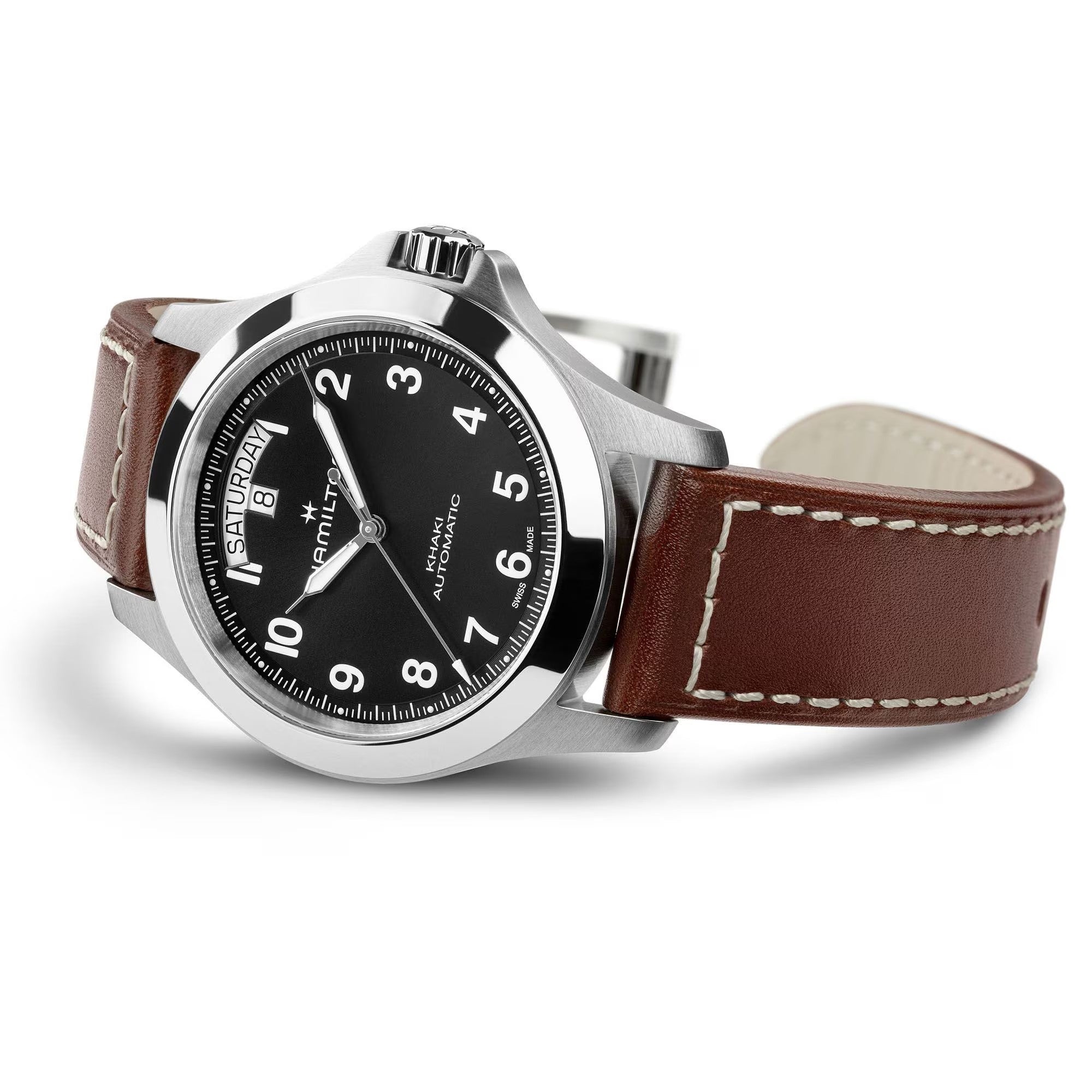 Watch in steel Khaki Field King Day-date Hamilton