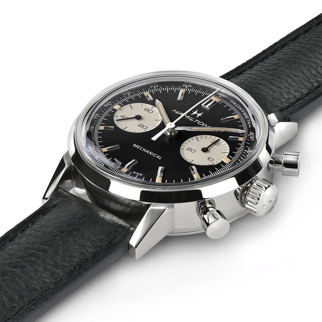 Orologio in acciaio American Classic Intra-Matic Chronograph H Hamilton