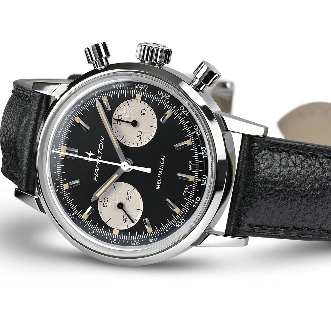 Orologio in acciaio American Classic Intra-Matic Chronograph H Hamilton