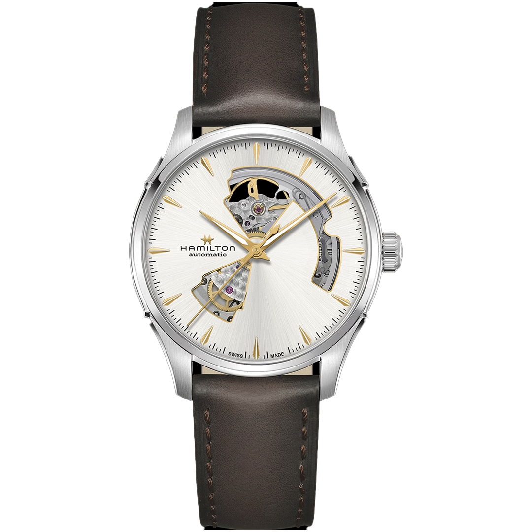 Watch in steel Jazzmaster Open Heart Auto Hamilton