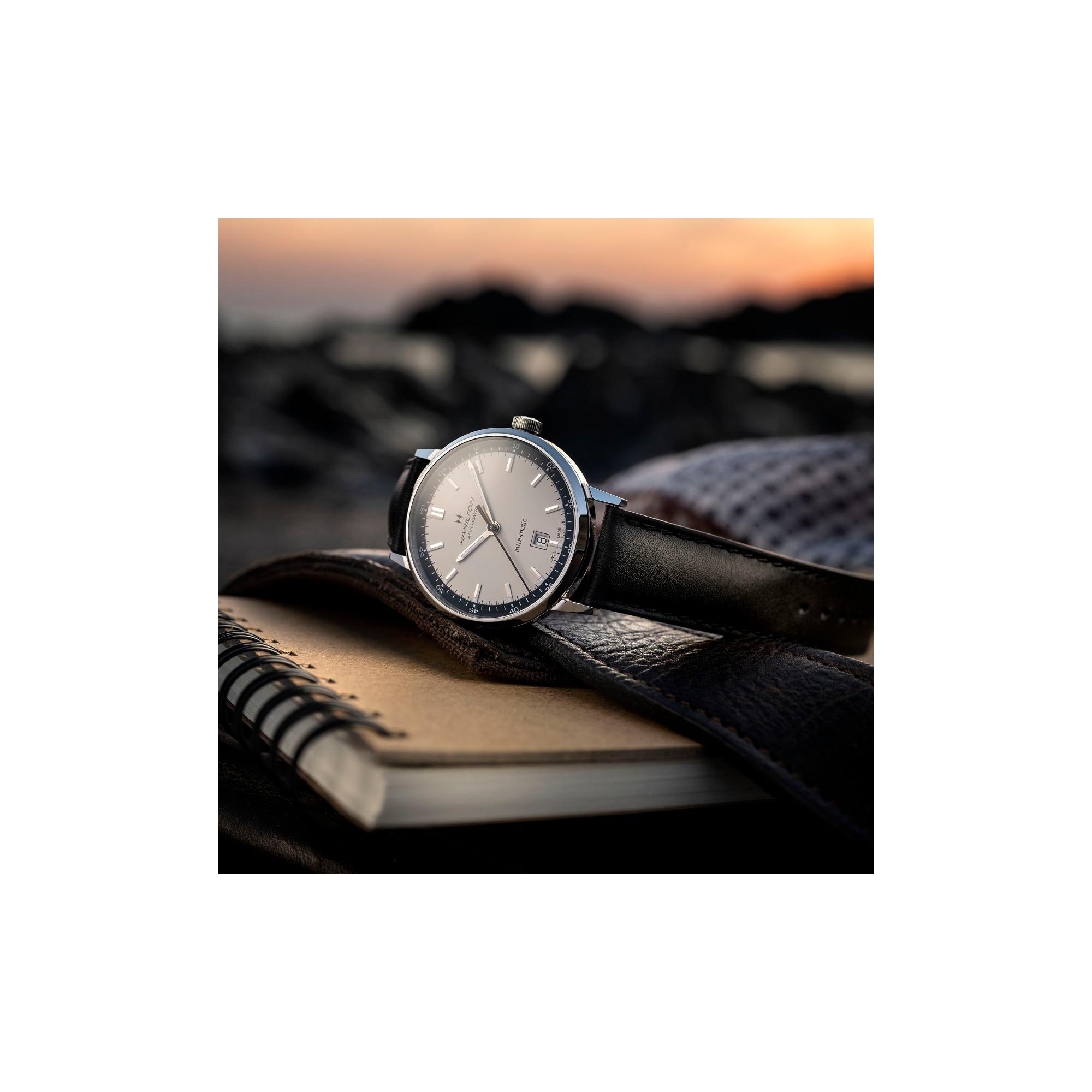 Watch in steel American Classic Intra-Matic Auto Hamilton