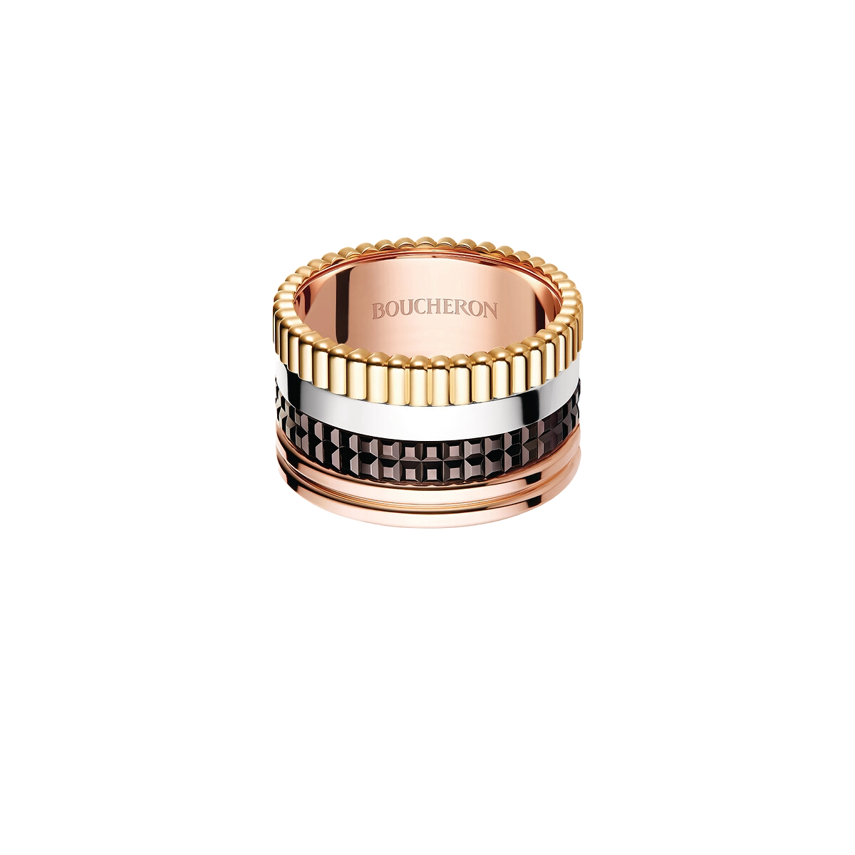 Gioiello in oro bianco giallo rosa Anello Quatre Classique Large Boucheron