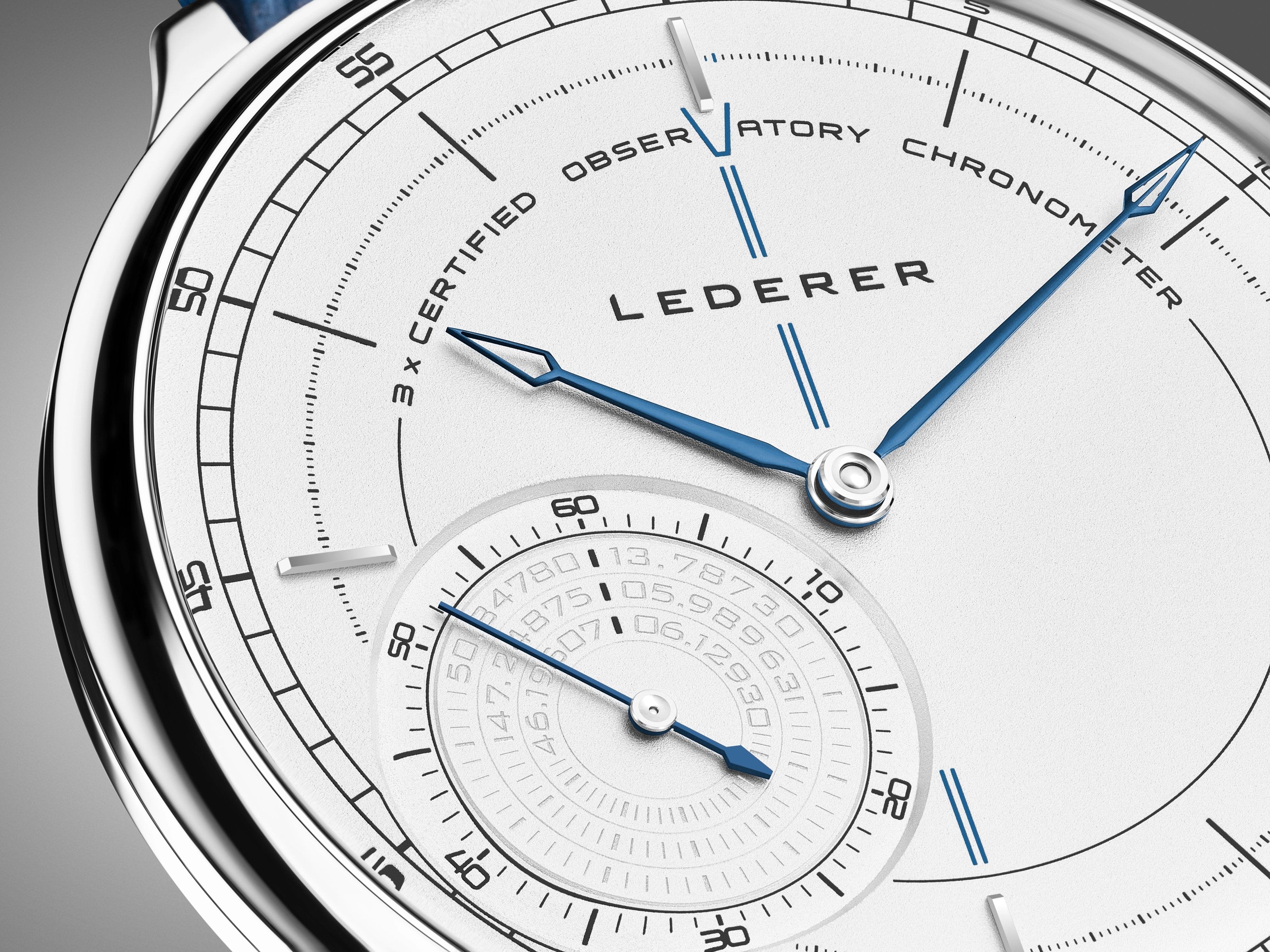 Watch in steel Triple Certified Observatory Chronometer Lederer
