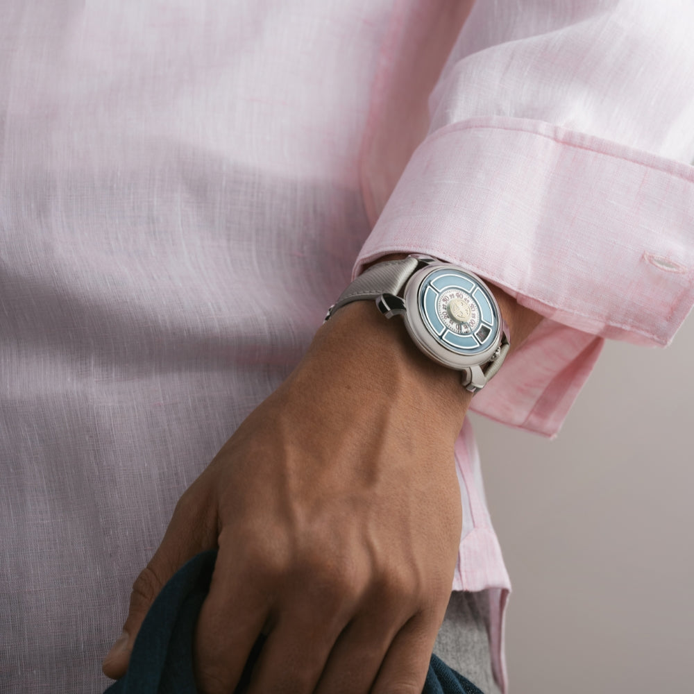 Watch in steel Labormatic Azzurro, 42 mm Gaga laboratorio